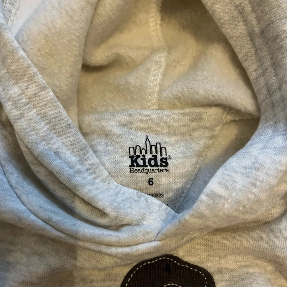 Kids Headquarters Boys Dinosaur Big Attitude Light Gray Pullover Hoodie 6 - Picture 3 of 4
